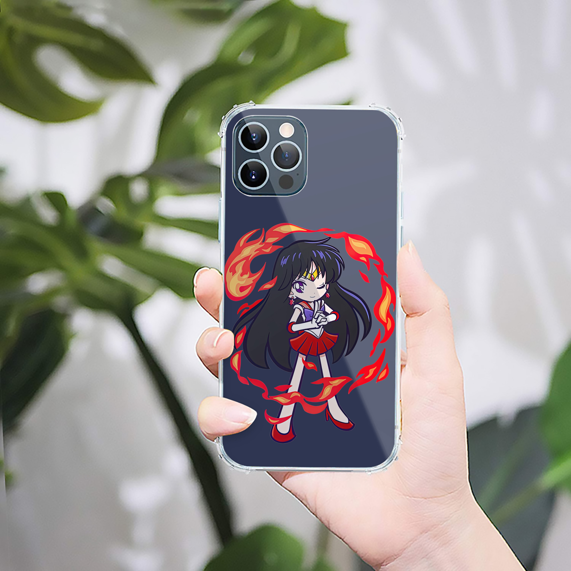 （画像用） 美少女戦士セーラームーン 火野レイ ひの レイ Sailor Moon Hino Rei （セーラーマーズ,Sailor Mars） 【iPhone 12シリーズ対応】透明スマホケース（クリアソフトケース）